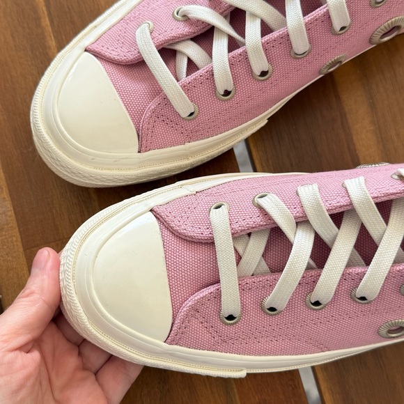 CONVERSE Chuck 70 Metal Rings Low Top Size 7,5 Women's Shoes Pink - Picture 2 of 8